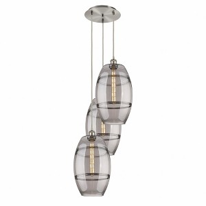 Vaz - 3 Light Cord Hung Multi Pendant In Industrial Style-56.25 Inches Tall and 16.5 Inches Wide - 1 of 1