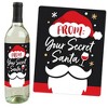 Big Dot of Happiness Secret Santa - Christmas Gift Exchange Party Decorations for Women and Men - Wine Bottle Label Stickers - Set of 4 - 2 of 4