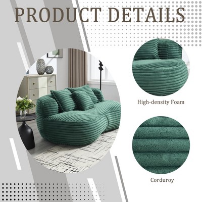 High Back Bean Bag Sofa Chair with Chenille Upholstery for Adults and Kids Indoor or Outdoor Use