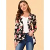 INSPIRE CHIC Women's Long Sleeves Open Front Asymmetric Hem Lightweight Cardigan - 2 of 4