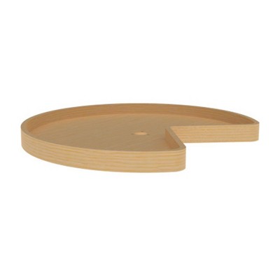 Rev-A-Shelf 4WLS401-28-BS52 28 Inch Maple Wooden Kidney Lazy Susan Turntable Storage Organizer with Swivel Bearing for Corner Kitchen Cabinets