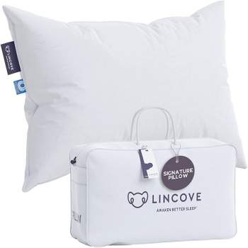 Lincove Signature Down Luxury Sleeping Pillow - 800 Fill Power, 500 Thread Count Cotton Shell, 1 Pack
