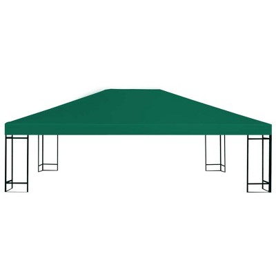 vidaXL Gazebo Top Cover Green Polyester with PVC coating 13.1 x 9.8 ft