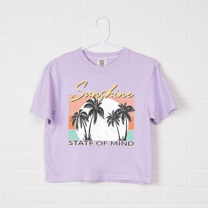 Simply Sage Market Women's Sunshine State of Mind Short Sleeve Relaxed Fit Cropped Tee - 1 of 4
