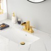 OUTSUPPLY Gold Widespread Bathroom Sink Faucet with 2 Handle Design, Rotatable Waterfall Spout, Includes Drains & Supply Lines - 4 of 4