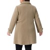 Agnes Orinda Women's Plus Size Peter Pan Collar Single Breasted with Pockets Pea Coats - 4 of 4
