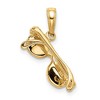 Black Bow Jewelry 14k Yellow Gold 3D Pink Enameled Moveable Sunglasses Pendant - 3 of 4