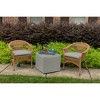 Casual Cushion Solid Sunbrella Fabric 1-Piece Indoor/Outdoor Wicker Seat Pad, 18"W x 18"L - 2 of 4