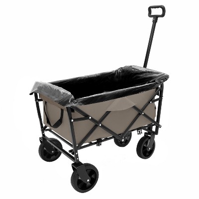 Minimeetall Multi-use Bag,Collapsible Foldable Wagon Cart Beach Wagon Heavy Duty Utility Cart Utility Wagon Grocery Cart 3pcs plastic Liner bag /Cover