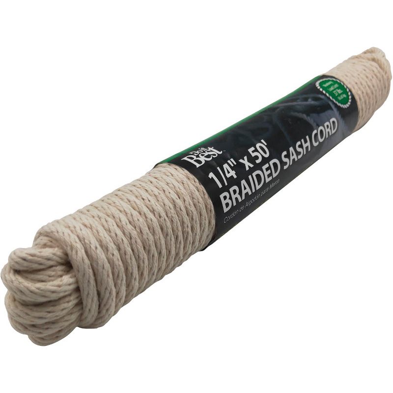 Do it Best  1/4 In. x 50 Ft. White Solid Braided Cotton Sash Cord 218892, 2 of 3