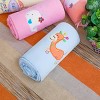 Slickblue Embroidered Coral Fleece Throw Blanket for Kids - Soft & Cozy, 29.5" x 39.4", Multiple Design & Color Options - 3 of 3