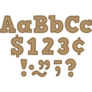 Teacher Created Resources® Burlap Design Bold Block 4" Letters Combo Pack, 230 Pieces - 1 of 2