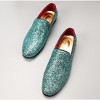 Santimon Mens Glitter Loafers Slip-On Dress Shoes – Sparkly Tuxedo & Suit Shoes for Weddings, Parties, and Formal Events - 3 of 4