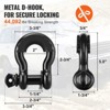 VEVOR Off-Road Recovery Kit, 3" x 30', Heavy Duty Winch Recovery Kit with 30,000 lbs Tow Strap, 44,092 lbs D-Ring Shackles, Orange - 4 of 4