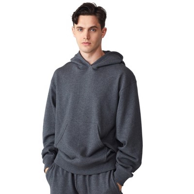 Future Planet Mens Globe Premium Pullover French Terry Soft Cotton Hoodie Sweatshirt Loose Fit Globe Hoodie -Charcoal