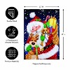 Evergreen Santa, Reindeer and Puppy Suede Garden Flag 12 x 18 Inches Indoor Outdoor Decor - 4 of 4