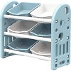 Children's toy storage cabinet with 6 boxes, a 3-layer shelf storage cabinet, suitable for game rooms, bedrooms, living rooms - 2 of 4