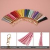 Unique Bargains PU Leather Keychain with Lobster Swivel Crafts Tassels 18 Pcs - 4 of 4