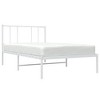 vidaXL White Metal Bed Frame with Supportive Slats and Spacious Storage Space, Elegant Design, Robust Powder-Coated Steel Construction - 4 of 4