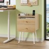 Pinmoco LED Nightstand with Two Drawers, End Table Bedside Table with Charging Station for Bedroom - 2 of 4