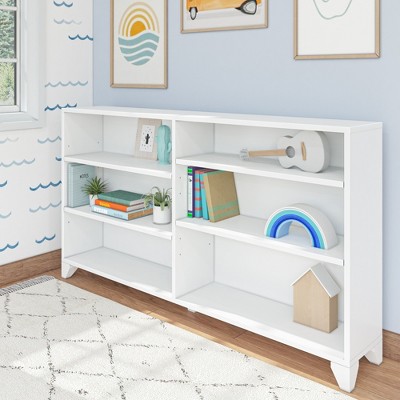 Max & Lily White 6-Shelf Solid Wood Kids Bookcase