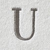 2pc Casual Monogram 'U' Hand Towels - SKL Home: Cotton Terry, Monogrammed Bathroom Towel Set - 2 of 3