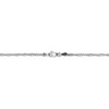 Black Bow Jewelry 1.7mm, 14k White Gold, Singapore Chain Anklet or Bracelet - image 3 of 4