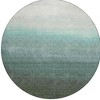 Pale Aqua And Gray Ombre Washable Indoor Outdoor Area Rug - 4 of 4
