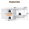 Aheaplus Wall Cabinet with Hanging Rods, Bathroom Cabinet with Door & Shelf Tower, Laundry Cabinet with Shelves - 2 of 4