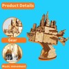 SEVOBAL Building Sets, Moving Castle 3D Wooden Puzzle Music Box DIY Craft Model for Display, Multicolor, 11.42"*5.91"*1.18" - 3 of 4