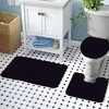 Ben&Jonah Elegant 3 Piece Bath Rug Set Elegant 1 Bath Rug (18" x 30"), 1 Contour Mat and 1 Toilet Seat Cover (APX 18" x 18") - 3 of 3