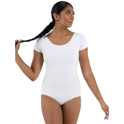 Capezio White Women's Classics Short Sleeve Leotard, Medium : Target