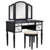 Sapphtopaz Makeup Vanity Desk Contemporary Makeup Table with 3-Mode Lighted Mirror, Socket, Drawer, 3 Shelves for Bedroom, Powder Room - 2 of 4