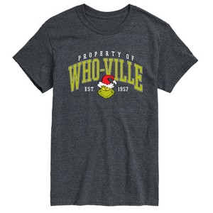 Men's - Dr. Seuss - The Grinch Whoville Collegiate Short Sleeve Graphic T-Shirt - 1 of 4