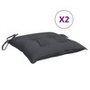 vidaXL Chair Cushions 2 pcs Anthracite 15.7"x15.7"x2.8" Oxford Fabric - 2 of 4