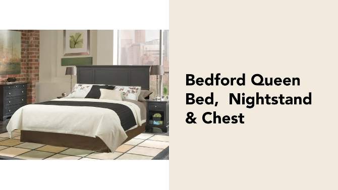 3pc Queen Bedford Bedroom Set Black - Home Styles, 2 of 7, play video