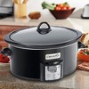 Crock-Pot 4 2091290 Quart Capacity Intelligent Count Down Timer Slow Cooker Small Kitchen Appliance, Black - image 2 of 2