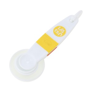 Unique Bargains Measuring Cups 4-Piece Measuring Spoon Set Dishwasher Safe Plastic White 1Set - 1 of 4