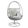 Chic Crate - Contemporary Reno Outdoor Wicker Swivel Lounge Chair with Durable Aluminum Frame and Stylish Design - 2 of 4