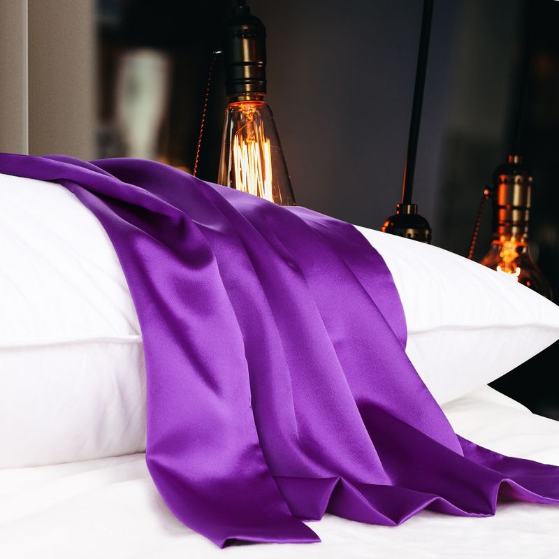 PiccoCasa 100% Silk Fabric Soft Smooth Washable Pillowcases 1 Pc, 4 of 7