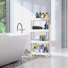 Apex Vanguards White Rolling Laundry Shelving Basket - 3 of 3