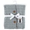 Hudson Baby Unisex Baby Faux Shearling Knitted Baby Lounge Stroller Wrap Sack, Gray, One Size - 2 of 3