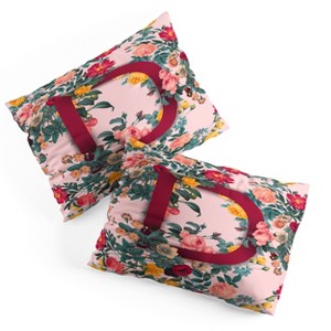 Deny Designs Standard Burcu Korkmazyurek Summer Botanical Monogram Pillow Shams - 1 of 3