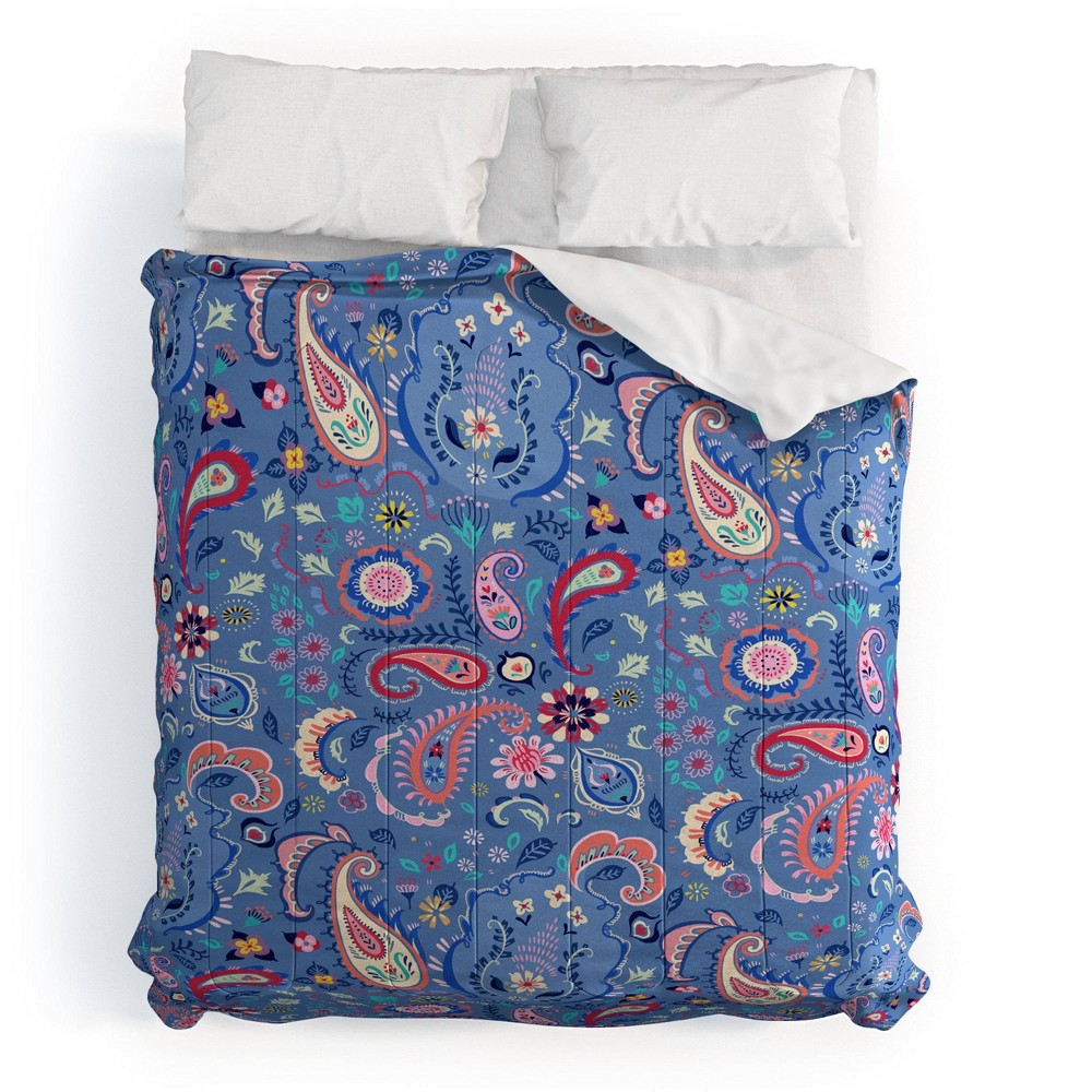 Photos - Bed Linen Deny Designs Pimlada Phuapradit Tiny Paisleys King Comforter and Sham Set (2-3pc Set)