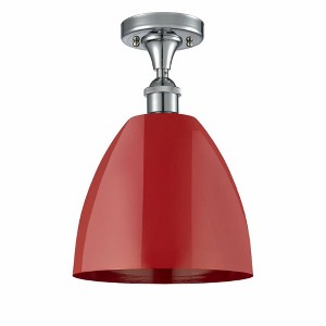 Plymouth Dome - 1 Light Semi-Flush Mount In Industrial Style-12.88 Inches Tall and 9 Inches Wide - 1 of 1