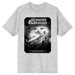 Dungeons & Dragons Glowing D20 Dice Men's Charcoal Heather T-shirt - 1 of 1