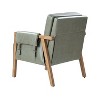 Kelly Mid-century Armchair with Distressed Finish Set of 2  | HULALA HOME - 4 of 4