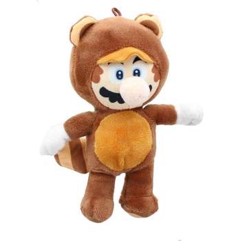 Johnny's Toys Super Mario 7 Inch Character Plush | Tanooki Mario