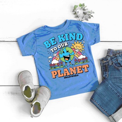 The Juniper Shop SmileyWorld Be Kind To Our Planet Rainbow Toddler Short Sleeve Tee