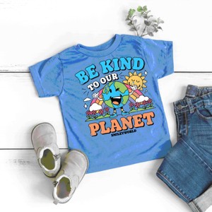 The Juniper Shop SmileyWorld Be Kind To Our Planet Rainbow Toddler Short Sleeve Tee - 1 of 4